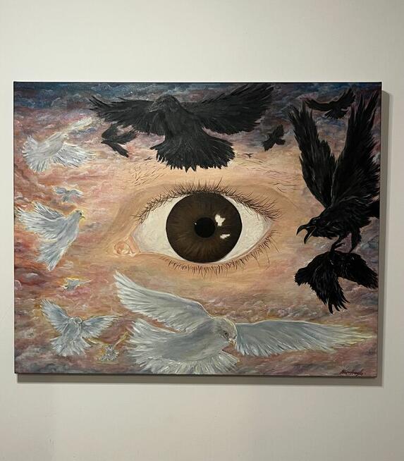 „Między światłem a cieniem” obraz olejny 100×80 cm