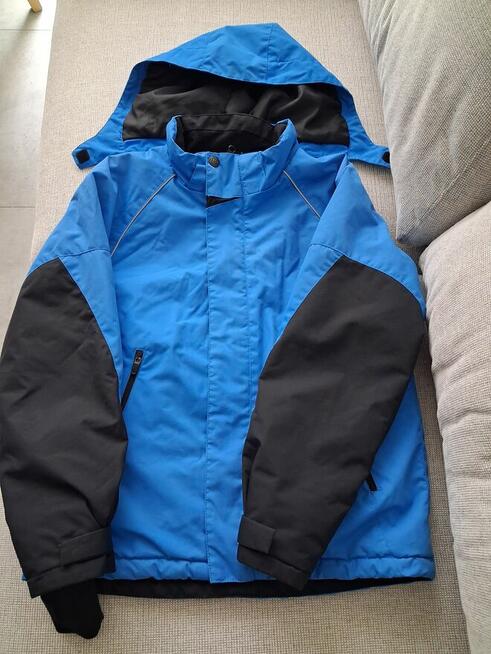 H&M Kurtka zimowa narciarska softshell kaptur odblaski r.152