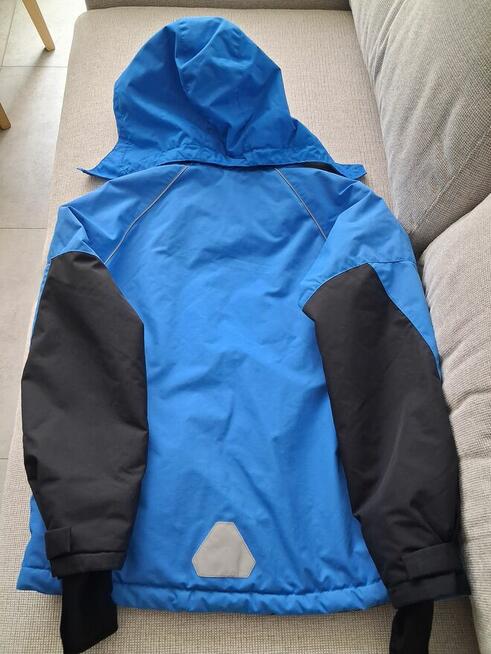 H&M Kurtka zimowa narciarska softshell kaptur odblaski r.152