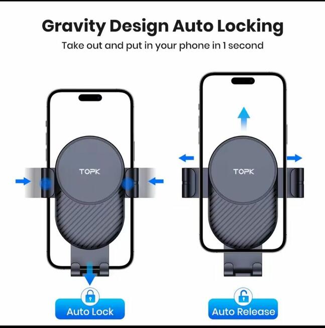Uchwyt grawitacyjny na telefon TOPK