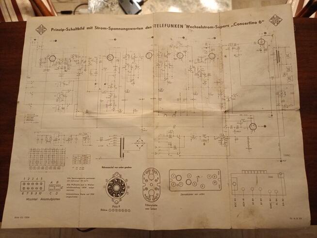 Zabytkowe Radio Lampowe TELEFUNKEN Concertino 6