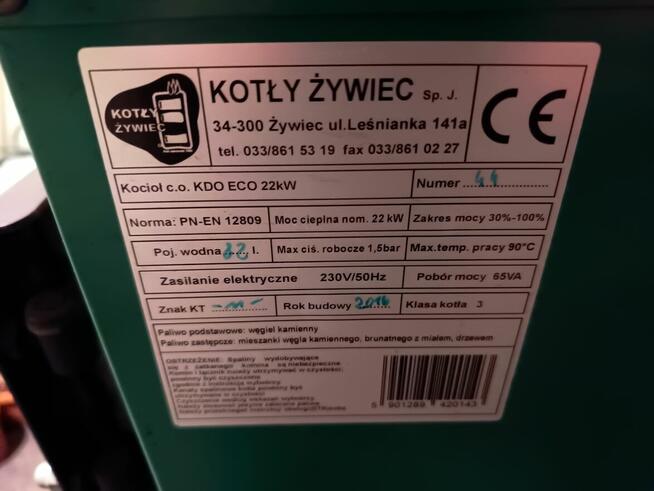 Piec, kocioł ekogroszek Żywiec 22kW podajnik mało używany