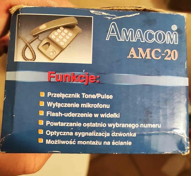 OKAZJA! ANTYK! Stacjonarny przewodowy telefon AMACOM AMC-20