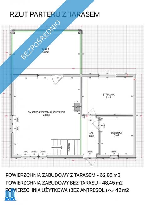 NOWY DOM CAŁOROCZNY Z ANTRESOLĄ i TARASEM - 50 km od Warszawy