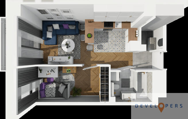 Zachodnie dwa pokoje z widokiem na zieleń I Winda