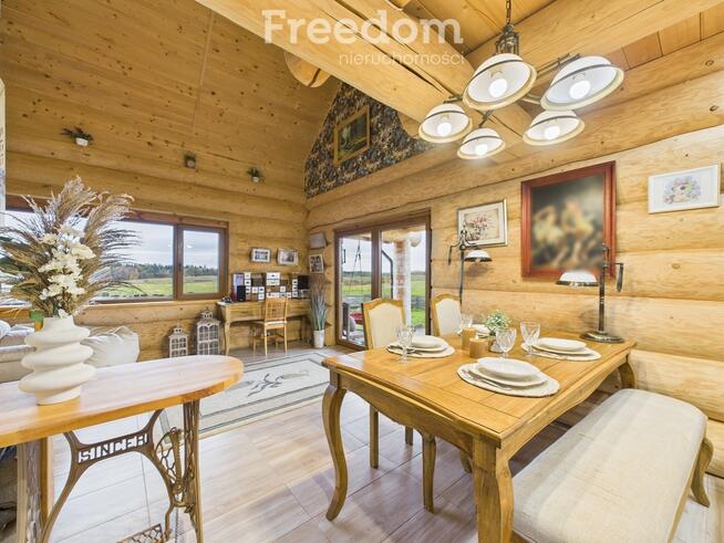 Dom z bali 150m² oraz duża działka 4 ha