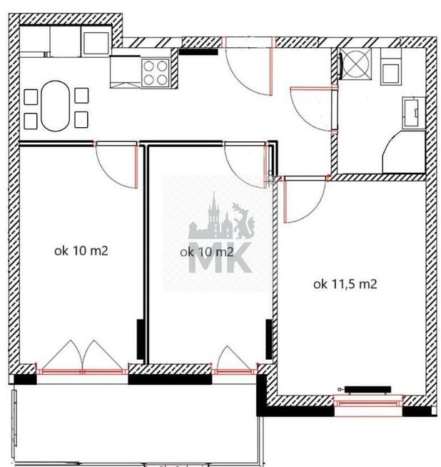 Mieszkanie Kraków Kraków-Śródmieście, Grzegórzki, Cystersów