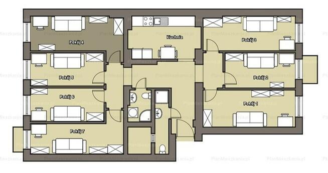 Reja 18, pokój w sąsiedztwie Placu Grunwaldzkiego