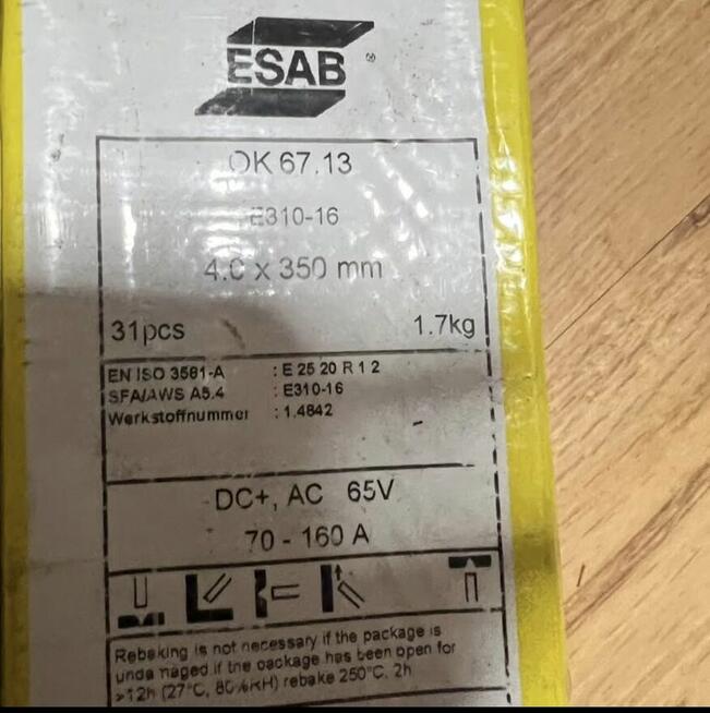 Elektrody spawalnicze ESAB OK 67.13 – 4,0x350 mm