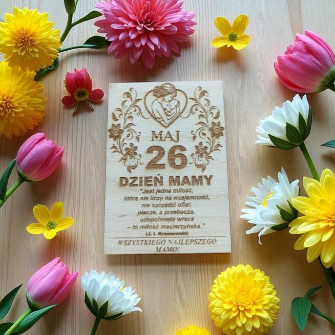 Drewniany Magnes - Kartka z kalendarza na Ślub, Urodziny, Ch