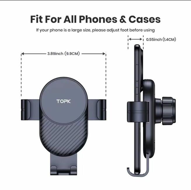 Uchwyt grawitacyjny na telefon TOPK