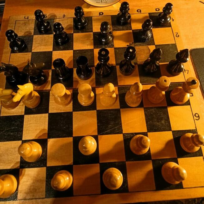 Radziecki zabytkowy zestaw szachowy Rosyjskie szachy