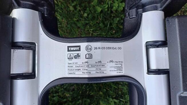 Bagażnik Thule EasyFold XT 933 na hak składany st.bdb