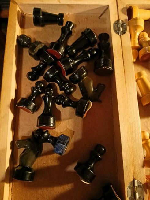 Radziecki zabytkowy zestaw szachowy Rosyjskie szachy