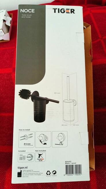 Zestaw WC,szczotka, pojemnik,wieszak na papier, haczyk,śruby