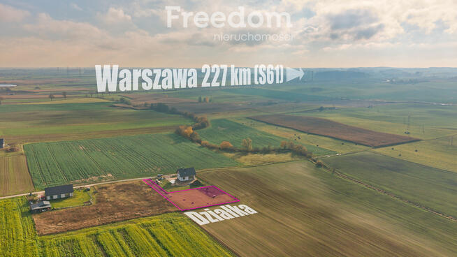 Działka budowlana 1539 m² z warunkami zabudowy