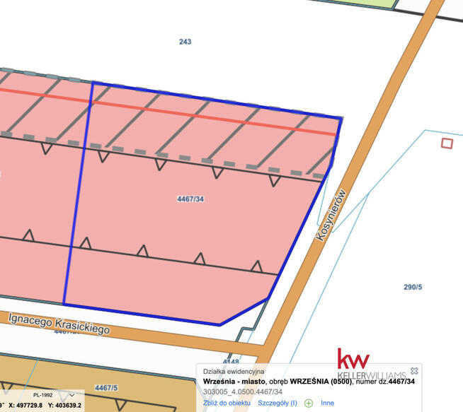 Działka usługowa Września, Kosynierów