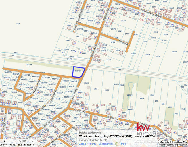 Działka usługowa Września, Kosynierów