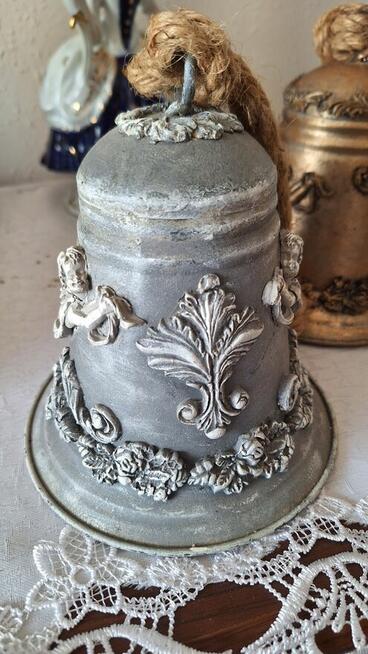 dzwonki świąteczne, vintage, ozdoby, dekoracje świąteczne