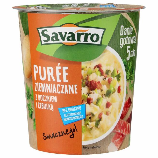 Danie instant kubek Savarro makaron z sosem lub puree