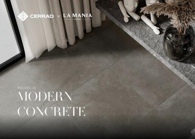 Płytki łazienkowe 80x80 imitujące beton Modern Grafit gat.1