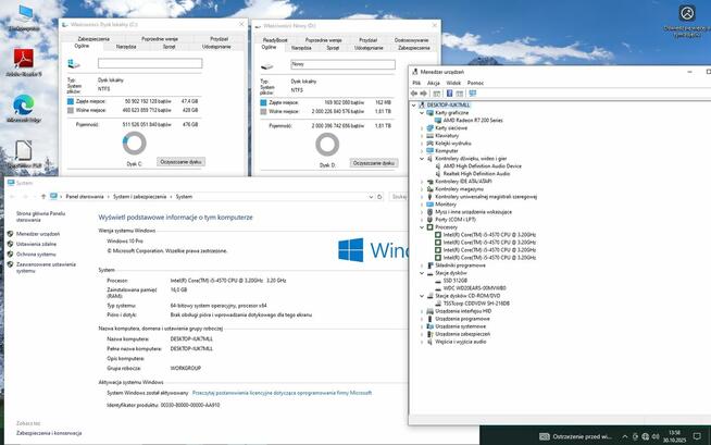 Komputer i5 4570 4x3.2 GHz 16 GB RAM Dysk 512 SSD Radeon R7