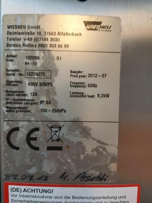 Piec WIESHEU,2 komory, do piekarni-cukierni, z zaparowaniem.