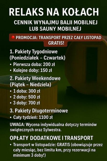 Mobilna sauna i balia na wynajem (województwo pomorskie)