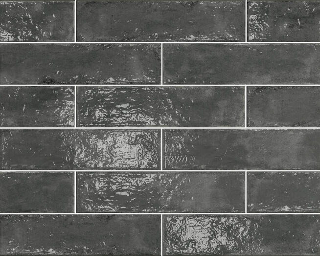 Płytki ścienne szkliwione cegiełki 30x7 Palette grafit gat.1