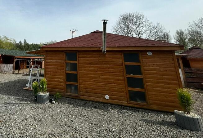 Domek 5 x 5 drewniany ocieplany w całości z podłogą całorocz