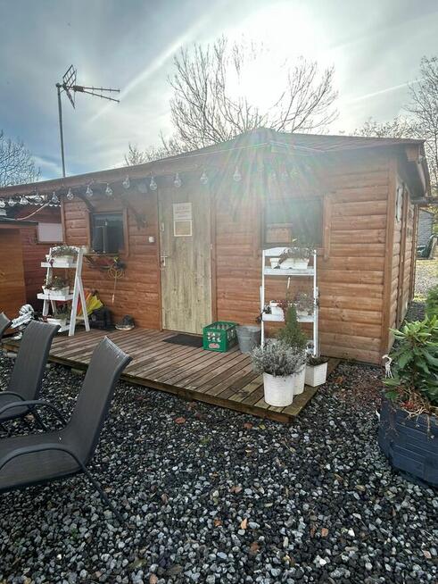 Domek 5 x 5 drewniany ocieplany w całości z podłogą całorocz