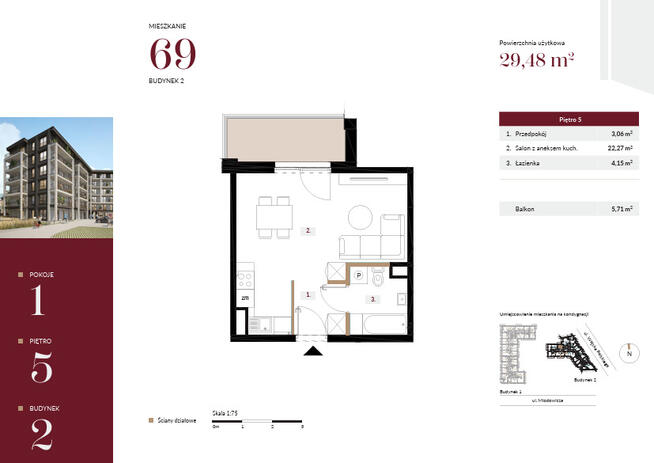 Nowe mieszkanie > CENTRUM > 29,48 m2