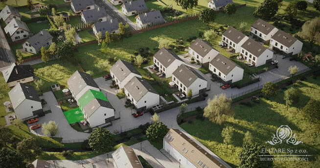 Dom w zab. bliźniaczej 105,27m2 z garżem i z pompą ciepła/Iwiny, Brochów