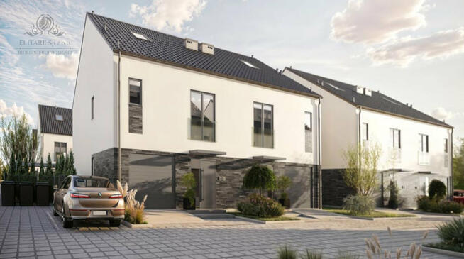 Dom w zab. bliźniaczej 105,27m2 z garżem i z pompą ciepła/Iwiny, Brochów