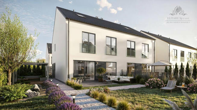 Dom w zab. bliźniaczej 105,27m2 z garżem i z pompą ciepła/Iwiny, Brochów