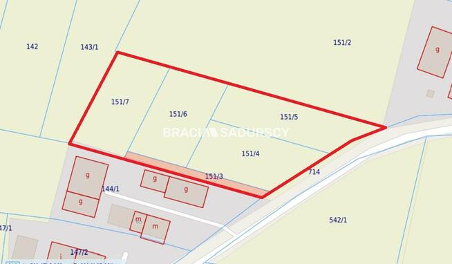 Działka usługowa Wężerów gm. Słomniki