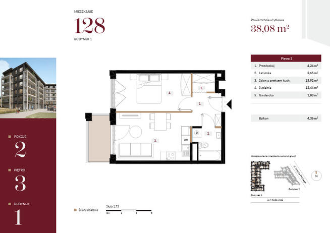 Nowe mieszkanie > CENTRUM > 38,08 m2