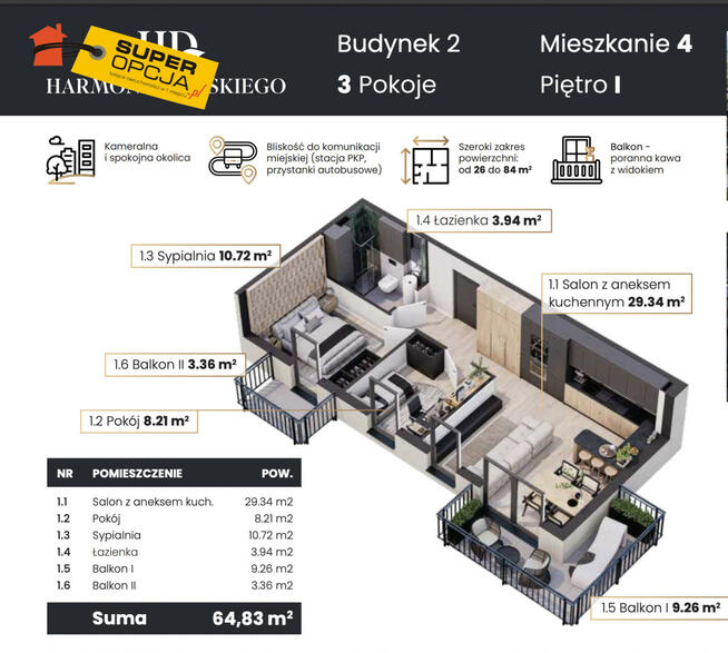 Mieszkanie Kraków gm. Kraków-Śródmieście Dąbie, Macieja Dębskiego