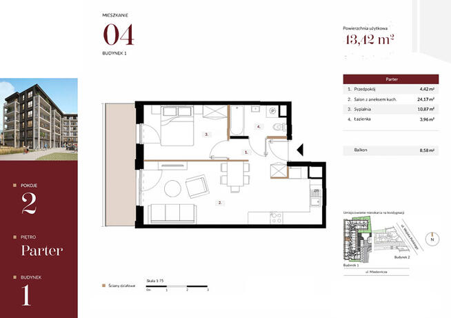 Nowe mieszkanie > CENTRUM > 43,42 m2