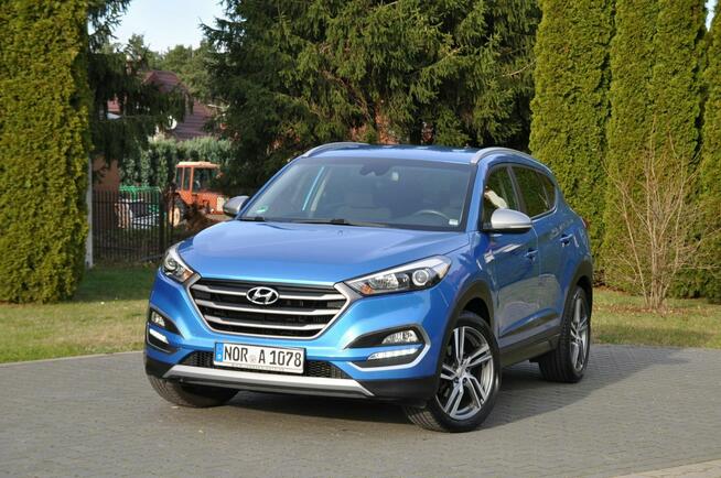 Hyundai Tucson 1.6T(177KM)*99tyś.km*Led*Navi*Kamera*Reling*Welur*I Wł*BLS*Alu19"ASO
