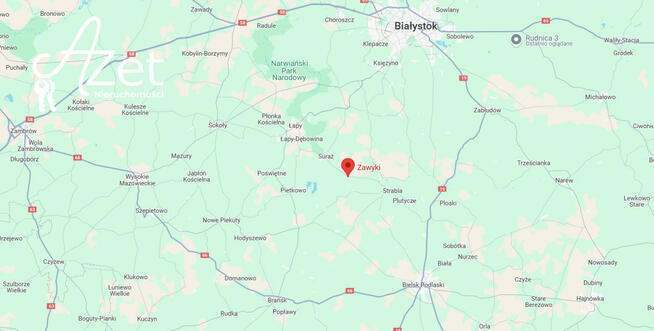 Działka leśna Zawyki gm. Suraż,