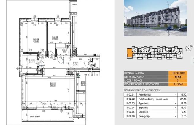 Przestronne 3 pokojowe mieszkanie przy Rynkowej.