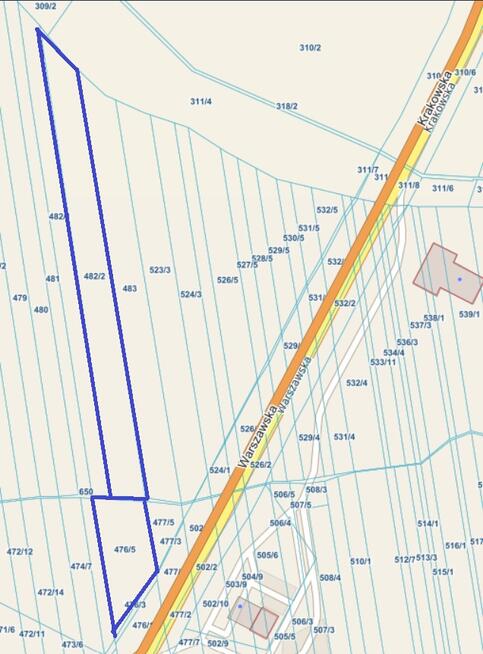 Działki inwestycyjne Poczesna DK91 obok Shella