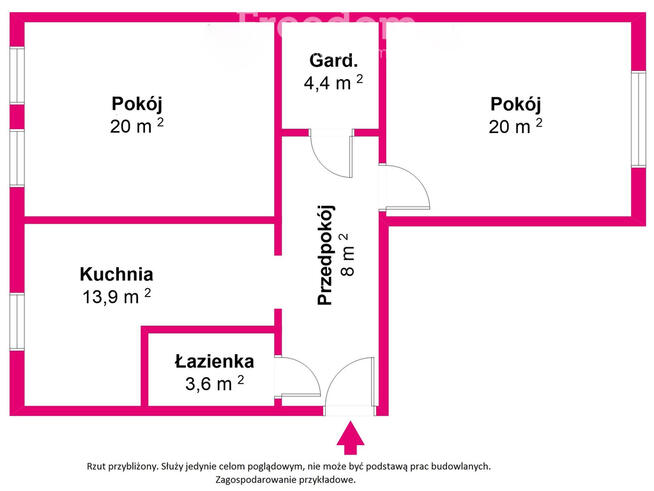 Dwupokojowe mieszkanie przy Paku Wolności