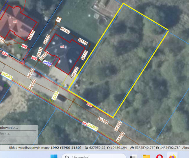 Działka w Kościnie z MPZP
