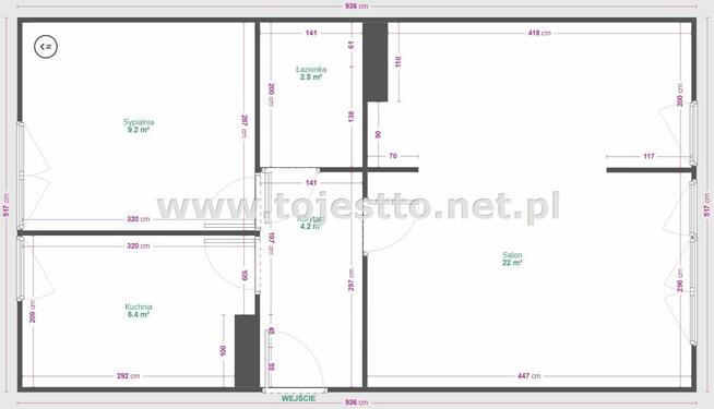 Mieszkanie NA PARTERZE, 47,20m2, Hrubieszów
