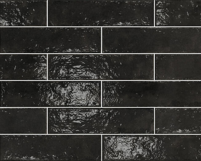 Płytki cegiełki 30x7 kuchenne między szafki Palette black