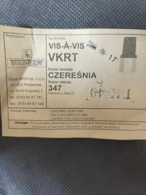 4 krzesła z obiciem z eko-skóry