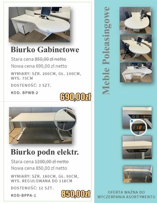 BIURKO GABINETOWE WIELKA WYPRZEDAŻ!!!PROMOCYJNA CENA!!