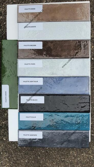 Płytki cegiełki 30x7 kuchenne między szafki Palette black